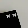 [Colección de Pendientes de Diamante Plateado] Casuales, Pequeños, Exquisitos y los Más Fáciles de Combinar Pendientes Dulces y Femeninos Venta al por Mayor