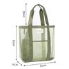 Kangbai bolsa de archivo portátil transparente de gran capacidad, bolsa de malla para materiales de oficina, bolsa de almacenamiento especial con cremallera para aprendizaje de estudiantes