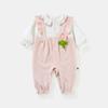 Roupas de bebê Primavera e Outono novo bebê macacão doce florzinha gola babado macacão de bebê roupas para recém-nascido