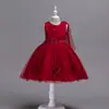 Vestido Infantil de Comercio Exterior, Vestido de Boda, Vestido de Dama de Honor, Vestido de Malla de un Hombro, Vestido de Niña, Vestido Niña