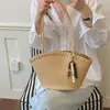 Bolso Tote de Moda para Viajes Diarios, Nuevo, Gran Capacidad, Verano, Casual, Tejido, Nuevo 2026, Bolso de Mano para Mujer, Bolso de Hombro