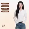 Suéter base de lana con capucha y cuello Henley para mujer, otoño e invierno, moderno y de alta gama, tejido de punto, manga larga, cálido