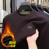 Suéter de Lana para Hombre con Lana de Oveja, Punto Grueso Cálido Casual de Cuello Redondo, Capa Base Ropa para Hombre