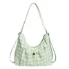 Bolso de Hombro Femenino Fresco y Sencillo 2026 Nueva Moda Versátil Bolso Cruzado de Cuadros Gran Capacidad Bolso de Mano para Viajes