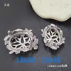DIY Brazalete de Plata de Ley S925 con Abalorios Vacíos para Abalorios Ovalados Accesorios para Pulseras y Collares Joyería