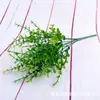 Eucalipto de simulación 7 horquillas manojo hierba de plástico planta de simulación pared arreglo floral en maceta partición decorativa hoja de dinero Al por mayor