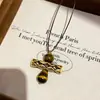 Cuerda de Cuentas de Madera, Cadena para Clavícula Simple y de Moda con Colgante de Perla de Vidrio en Cordón de Cuero, Collar Versátil Exquisito al por Mayor