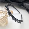Faixa de Cabelo Trançada Oca Fofa Multicamadas com Franja, Presilha de Cabelo Vazada, Elástico de Cabelo, Faixa de Cabelo Elegante para Cabelo Penteado