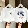 Camiseta de manga larga para niño 100% algodón top infantil colección otoño 2026 casual cuello redondo versátil camiseta básica para niños mayores