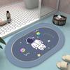 Alfombra de Barro Diatomeas Imitación Felpudo para Puerta de Casa Alfombrilla Absorbente para Pies Alfombrilla para Frotar Pies de Baño Alfombrilla para Suelo de Casa Alfombra con Estampado de Dibujos Animados