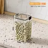 Lata Selada Pote de Vidro Transparente para Armazenamento na Cozinha Caixa de Armazenamento para Produtos Secos Lanches Grãos e Cereais Garrafa de Armazenamento Nozes à Prova de Umidade à Prova de Poeira