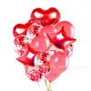 Set de globos de película de aluminio color oro rosa en forma de corazón de cinco estrellas transfronterizo arreglo de escena para fiesta de cumpleaños globos de látex con lentejuelas