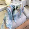 Calça de Pijama de Seda de Algodão para Mulheres, Estilo Fino para Primavera e Verão, Tamanho Grande, Caimento Solto, Calça de Perna Larga de Algodão Artificial, Pode Ser Usada Fora de Casa, Versátil, Cintura Alta, Leve