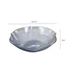Bandeja de frutas de alta estética al por mayor de fábrica, bandeja de plástico transparente a cuadros creativa para almacenamiento en la sala de estar del hogar