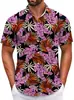 2026 Verão Novo Camisa Havaiana Floral de Praia Masculina Manga Cinco Pontos Secagem Rápida Camisa Floral de Manga Curta Unissex