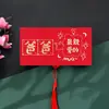 Sobre rojo plegable al por mayor de alta calidad con estampado dorado para bodas, feliz cumpleaños, creativo, con ganancias, es un popular sobre rojo de seis tarjetas