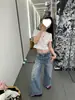 Camiseta Básica de Tres Colores Nivel Color Ms 2024 Nueva Versátil de Manga Corta para Mujer