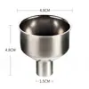 Embudo de Cocina Embudo de Acero Inoxidable Botella Dispensadora Embudo para Aceite Embudo para Vino Calibres Grande y Pequeño Embudo Portátil para Olla de Aceite Doméstica