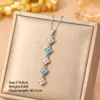 [Acero de Titanio] Popular Moda Europea y Americana Versátil Collar de Trébol de Cuatro Hojas para Mujer, Lujo Ligero, Gama Alta, Elegante Cadena para Clavícula Joyería
