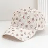 Chapéu de Tela Popular Feminino Transfronteiriço com Padrão de Renda Fina, Boné de Beisebol com Apliques de Diamante, Boné com Aba Ajustável, Versátil para Uso Diário