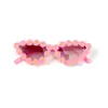 Gafas de Sol para Niños Ojo de Gato Triángulo Flor Moda Europea y Americana Ventilador Personalidad Gafas de Fiesta Resistentes a los Rayos UV Gafas de Sol Nuevas
