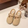Novas Chinelos Estilo Mary Jane Baixos, Sapatos Estilo Torrada, Bico Redondo, Elegantes Casuais Aumentadores de Altura Estilo Birkenstock, Chinelos Planos de Tira Única
