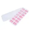 Forma de Gelo com Tampa, Molde Quadrado de Silicone para Fazer Gelo, Bandeja Flexível de Liberação Fácil para Congelador para Uísque Café Bebidas, Uso Doméstico na Cozinha