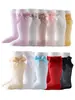 11 Colores para Elegir, Recomendados para Primavera y Verano, Calcetines de Malla para Bebé con Lazo Grande, Calcetines Hasta la Rodilla Estilo Lolita de Princesa de Media Pantorrilla