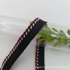 Cinta de color para cinturón de madre e hijo, de punto bicolor de 1 cm, para envolver el borde del puño de la ropa, tira para el cuello trasero, borde del pantalón
