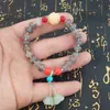 Pulsera de Cuentas de Ábaco Agrietadas por el Hielo, Cuenta de Vidrio, Pulsera de Flor de Lirio del Valle, Nuevo Diseño de Nicho Estilo Chino, Pulsera Simple de Loto al por Mayor