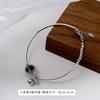 Pulseira Verde da Sorte Estilo Coreano Fantasma Feminina Prata de Lei 925 Cristal Verde Sino Contas de Transferência Pulseira Elegante para Presente