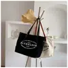 Bolsa de Lona para Mujer, Bolso de Hombro Escolar, Bolsa de Lona de Gran Capacidad para Mujer, Bolso de Mano Moderno Estilo Coreano, Mochila para Llevar a Mano para Estudiantes Universitarios