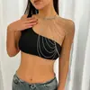 Cadena de cuerpo con borlas de cadena multicapa de moda transfronteriza europea y americana, cadena de hombro creativa personalizada para ropa Coser