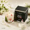 Vela perfumada, cera à base de plantas, castiçal, castiçal de Natal, vela sem fumaça para uso doméstico e interno, castiçal de vidro, peça decorativa criativa para restaurantes