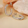 Pendientes de Aro Grande Exagerados Estilo Europeo y Americano de Acero de Titanio para Mujer, Pendientes Circulares de Lujo Ligero de Gama Alta, Accesorios Versátiles para Orejas Estilo Ins, En Stock de Fábrica