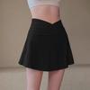 Saia Curta Esportiva Feminina Verão Nova Anti-Exposição Fitness Tênis Badminton Saia Tamanho Grande Roupa de Yoga Calça Culotte
