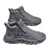 Botas Masculinas de Inverno com Plus Veludo Cano Alto Botas Martin Masculinas Antiderrapantes Resistentes ao Desgaste Construção Civil Trabalho Botas de Algodão Quente Espessadas Botas de Proteção do Trabalho Masculinas