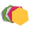 Pegatinas de pared hexagonales de fieltro transfronterizas color hexagonal tablero de corcho pared de fotos tablero de mensajes autoadhesivas aislamiento acústico fabricantes de fieltro