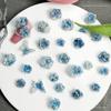 Material de arte de unha azul retrô Cerâmica macia Rosa Camélia Acessórios para arte de unha Yiwu Mix de acessórios para arte de unha