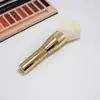En stock: Cepillo de maquillaje KK de tubo de aluminio, cepillo individual para polvos sueltos, cepillo para polvos/rubor, cepillo tipo hongo, base cuadrada