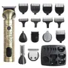 Salón de Peluquería Transfronterizo Retro Cabeza de Aceite Cortapelos Eléctrico Seis en Uno Multifuncional Kit de Aseo para Hombres Afeitadora Recargable