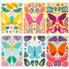 6 Hojas/Paquete Decoración de Mariposas Transfronteriza Puzzle Pegatinas de Cambio de Rostro Manualidades para Cuaderno Literario Pegatinas Guka