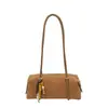 Bolsa de Couro Camurça para Mulheres, Bolsa de Ombro Estampada de Leopardo da Moda Francesa, Bolsa de Braço para Mulheres, Bolsa Boston Retrô para Sair, Tendência