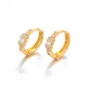 Pendientes Rusos Xuping de Círculo Geométrico Aleación de Cobre Chapado en Color 18K Estilo Vintage Pendientes de Moda Elegantes para Mujer