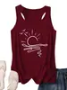 Amazon Ebay Sitio Independiente Casual Cómodo Versátil Mujer Paloma Voladora Raya de Sol Camiseta sin Mangas Comercio Exterior Transfronterizo