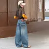 Jeans de Otoño para Niñas Talla Mediana-Grande Ropa Nueva para Niños Jeans Bordados Casuales para Niñas Moda Versátil de Moda