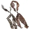 Collar de Halter con Estampado de Leopardo y Serpiente en Chifón y Resina Otoño e Invierno Retro Cadena para Suéter Maillard Collar de Diseño Nicho para Mujeres