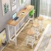 Mesa de bar de pared sencilla, mesa estrecha comercial, mesa larga para el hogar, mesa y silla combinadas para tienda de té con leche, silla alta de bar