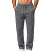 Pantalones Casuales para Hombre Transfronterizos Cuatro Estaciones Sueltos Simples Lujo Ligero Pierna Recta Color Sólido Viaje Diario Casual Jogging Pantalones Largos