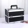 Estuche cosmético multicapa multifuncional caja de herramientas para tatuaje y arte de uñas estuche de aluminio portátil moda coreana venta directa de fábrica